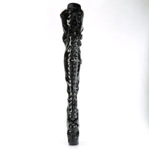 Vernis 20 cm RAPTURE-3028 crâne plateforme bottes overknee femme