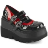 Vernis 11,5 cm SHAKER-27 demoniacult plateforme chaussure alternative noir