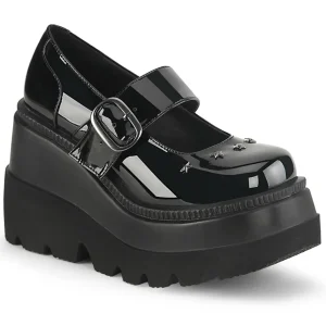 Vernis 11,5 cm SHAKER-23 demoniacult plateforme chaussure alternative noir