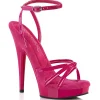Vernis fucsia sandales 15 cm Fabulicious SULTRY-638 sandales talons aiguilles