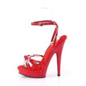 Vernis rouges sandales 15 cm Fabulicious SULTRY-638 sandales talons aiguilles