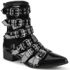 Vernis WARLOCK-70 bottines bout pointu - bottines winklepicker homme 6 boucles