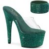 Vert 18 cm 712RS sandales talon haut avec manchette de cheville strass plateforme