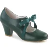 Vert 6,5 cm WIGGLE-32 retro vintage escarpins maryjane à talons épais