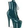 Vert glitter 18 cm pleaser bottines talons hauts femme