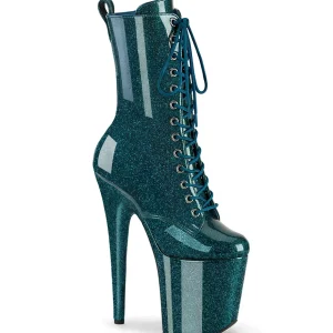 Vert glitter 20 cm pleaser bottines talons hauts femme