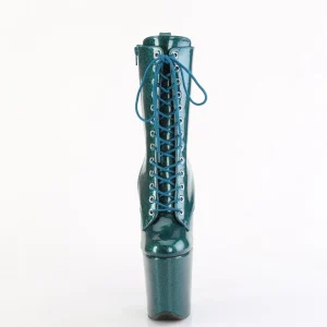 Vert glitter 20 cm pleaser bottines talons hauts femme