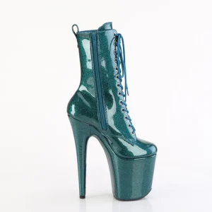 Vert glitter 20 cm pleaser bottines talons hauts femme