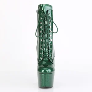 Vert émeraude glitter 18 cm pleaser bottines talons hauts femme