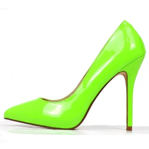 Vert Neon 13 cm AMUSE-20 escarpins à talon aiguille bout pointu