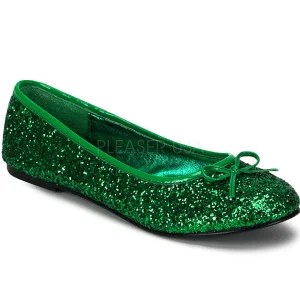 Vert STAR-16G etincelle chaussures ballerines femmes plates