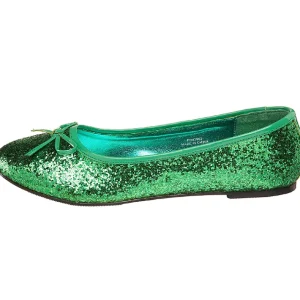 Vert STAR-16G etincelle chaussures ballerines femmes plates
