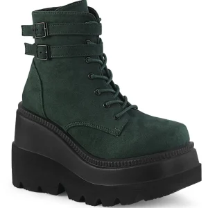 Vert suede 11,5 cm SHAKER-52 bottine plateforme compensée noir