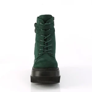 Vert suede 11,5 cm SHAKER-52 bottine plateforme compensée noir