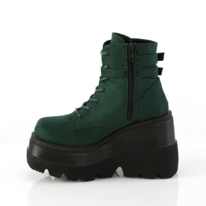 Vert suede 11,5 cm SHAKER-52 bottine plateforme compensée noir