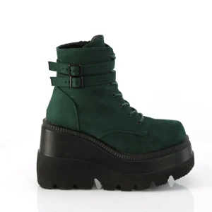 Vert suede 11,5 cm SHAKER-52 bottine plateforme compensée noir