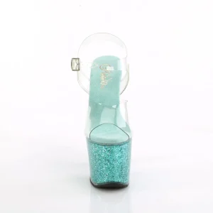 Vertes 18 cm LOVESICK-708SG etincelle sandales avec plateforme