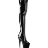 Vinyle 18 cm ADORE-3011 bottes overknee bout ouvert plateforme