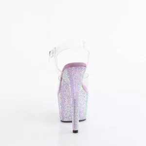 Violet 18 cm BEJEWELED-708RRS chaussure talon haut pole dance strass plateforme