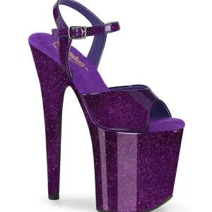 Violet 20 cm FLAMINGO-809GP etincelle sandales avec plateforme