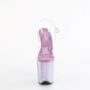 Violet 20 cm 808RRS chaussure talon haut pole dance strass plateforme
