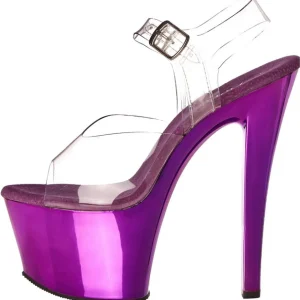 Violet Transparent 18 cm SKY-308 Plateforme Haut Talon