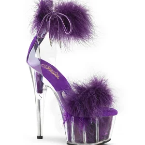 Violettes 18 cm ADORE-724F sandales à talons hauts et plumes pole dance