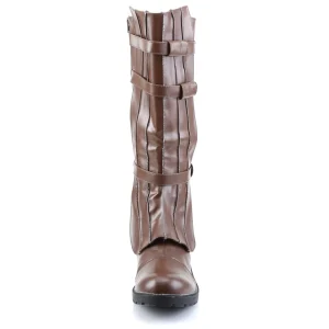 WALKER-130 marron botte de capitaine cosplay halloween bottes pour hommes
