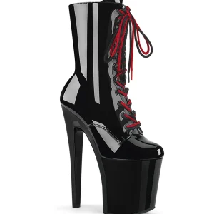 XTREME - 20 cm plateforme bottines talons aiguilles vernis noires