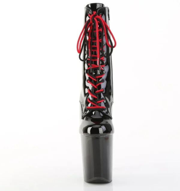 XTREME - 20 cm plateforme bottines talons aiguilles vernis noires