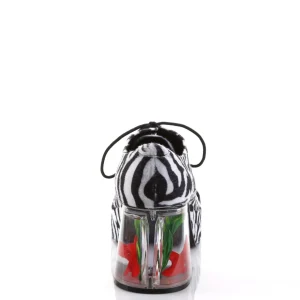 Zèbre PIMP-02 chaussures proxénète hommes avec talon aquarium poisson rouge